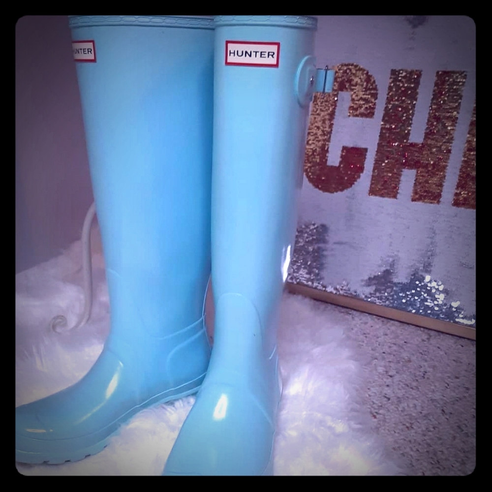Hunter Boots ☆Teal Blue Rainboots☆